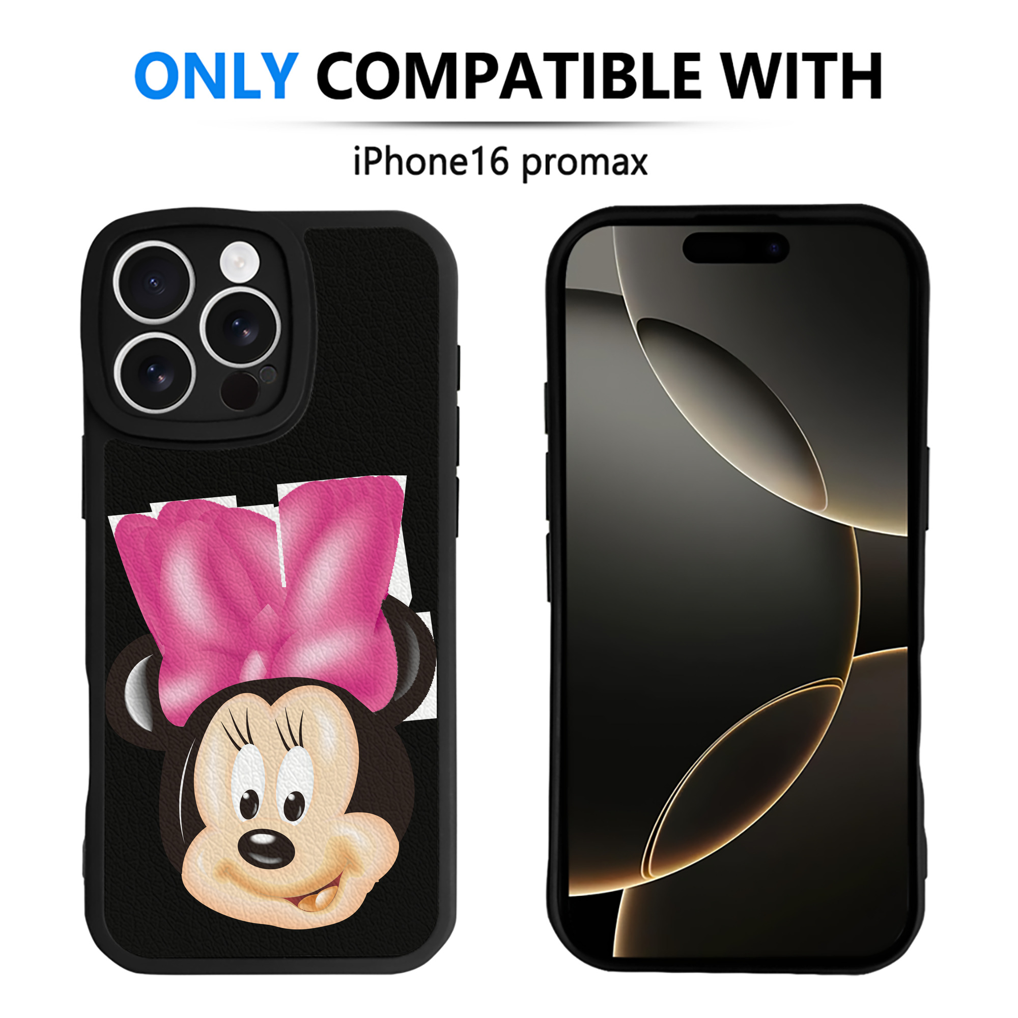 （画像用） ミッキーマウス Mickey Mouse 【iPhone 16シリーズ対応】シリコンスマホケース（レザー調） 材質：シリコン